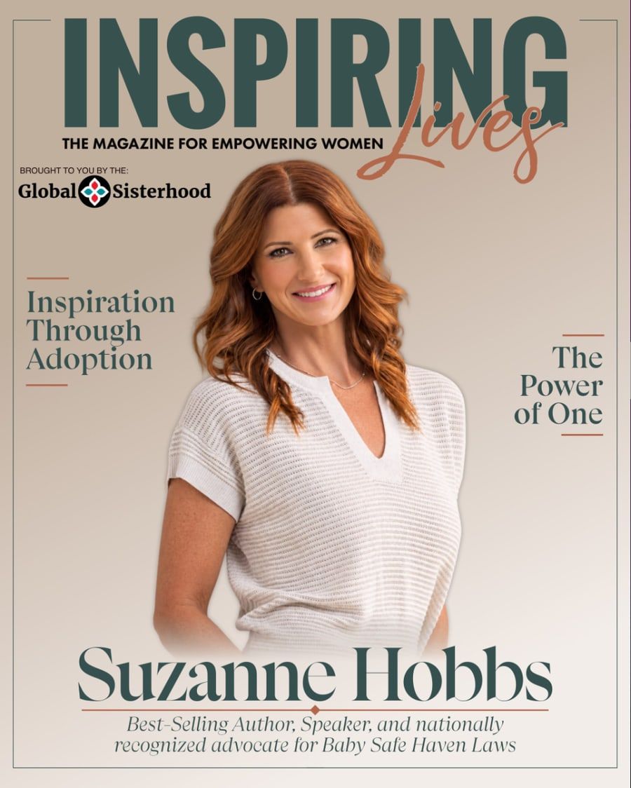 Cover of Inspiring Lives Magazine, carrying Suzanne Hobbs.