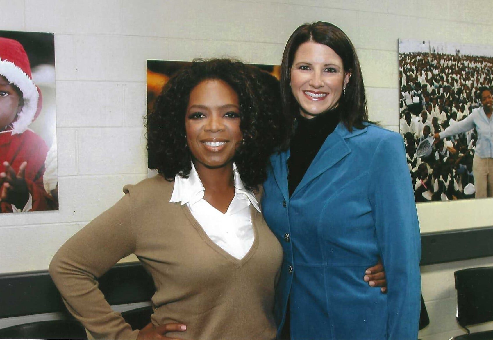 Suzanne Hobbs with Oprah Winfrey.